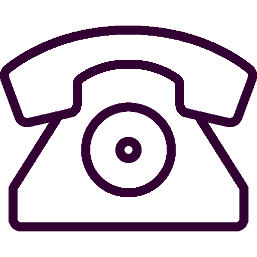 Icon of a telephone, indicating the process of booking a boudoir photographer starts with a phone call